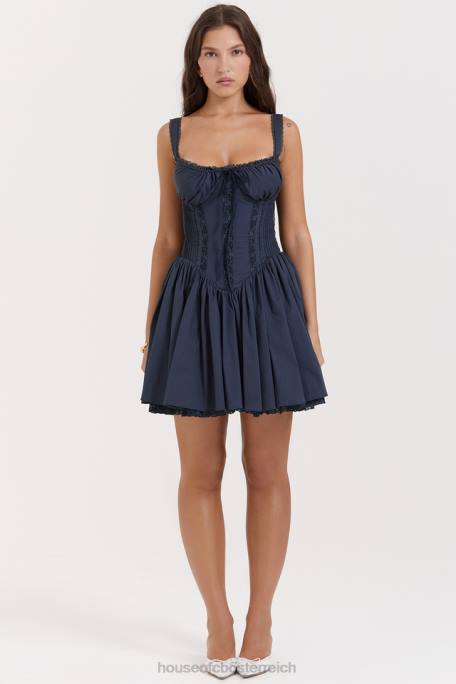 House of CB Kleidung Z26T157 Pietra French Navy Korsett-Minikleid