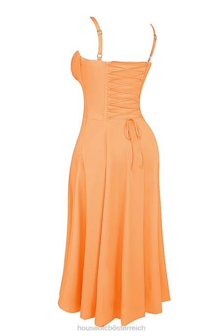 House of CB Kleidung Z26T188 Carmen Tangerine Bustier Sommerkleid