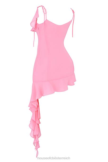 House of CB Kleidung Z26T195 Marcia French Pink Rüschen-Minikleid