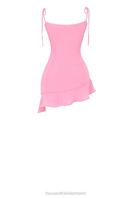 House of CB Kleidung Z26T195 Marcia French Pink Rüschen-Minikleid