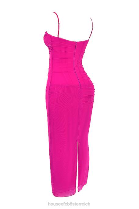 House of CB Kleidung Z26T197 Fuchsia Maxikleid von Nalini