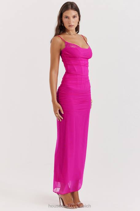 House of CB Kleidung Z26T197 Fuchsia Maxikleid von Nalini