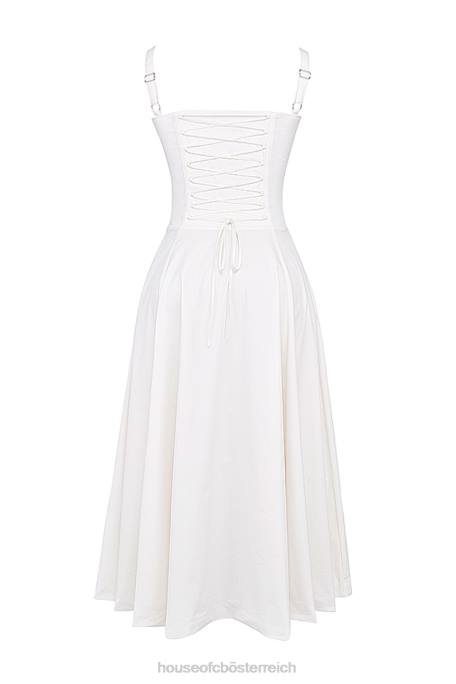 House of CB Kleidung Z26T201 Carmen weißes Bustier-Sommerkleid