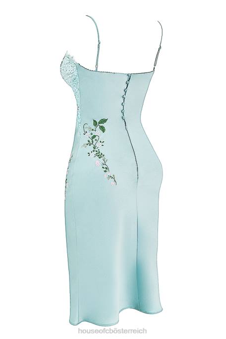 House of CB Kleidung Z26T240 Fallon Light Jade besticktes Unterkleid