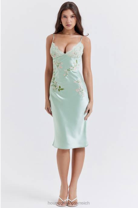 House of CB Kleidung Z26T240 Fallon Light Jade besticktes Unterkleid