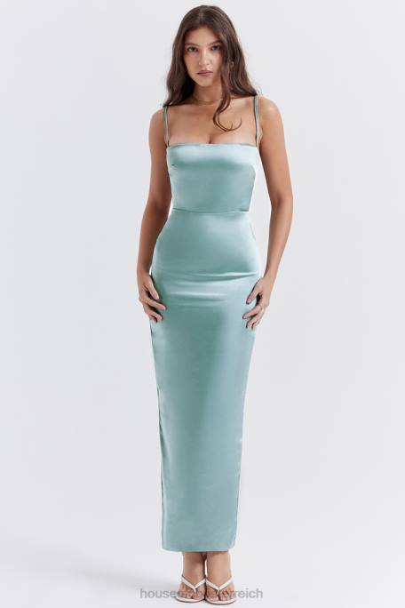 House of CB Kleidung Z26T254 Costanza helles Jade-Maxikleid