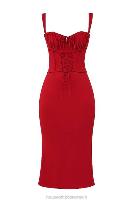 House of CB Kleidung Z26T304 Valencia rotes Rosenkorsettkleid