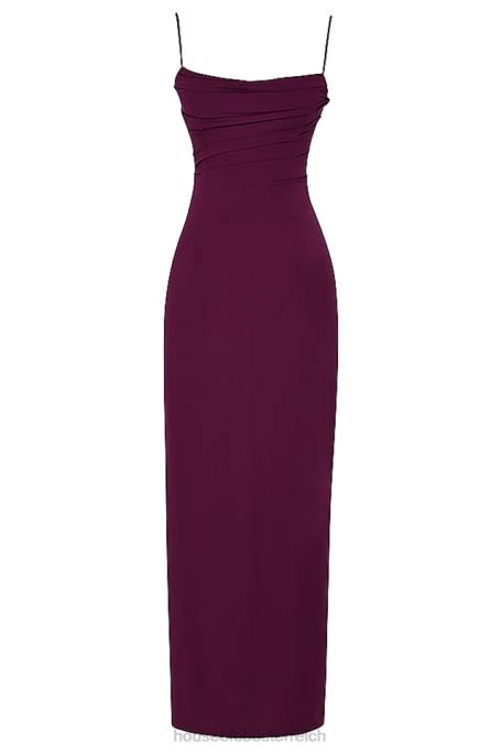 House of CB Kleidung Z26T324 Lani Merlot Korsett-Maxikleid