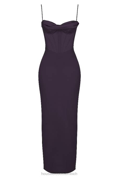 House of CB Kleidung Z26T380 Charmaine Night Shade Korsett-Maxikleid