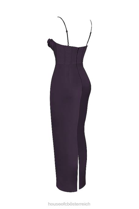 House of CB Kleidung Z26T380 Charmaine Night Shade Korsett-Maxikleid