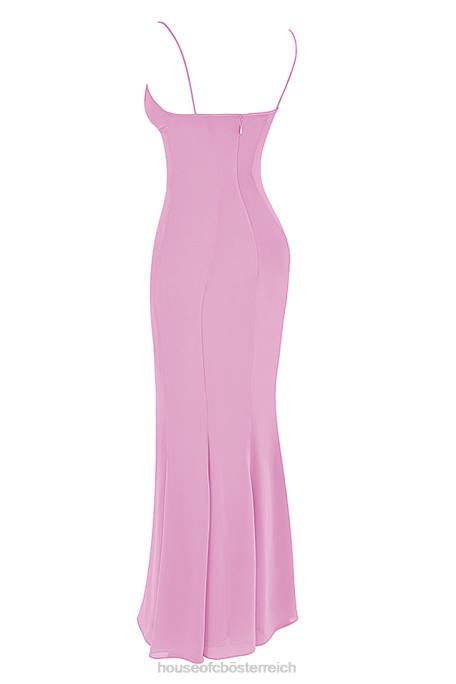 House of CB Kleidung Z26T393 Loren rosa Maxikleid