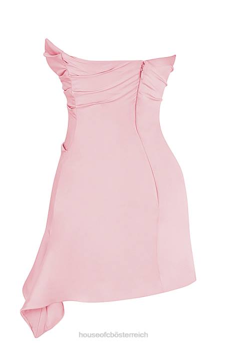 House of CB Kleidung Z26T403 Jasmine Rose Pink drapiertes trägerloses Korsettkleid