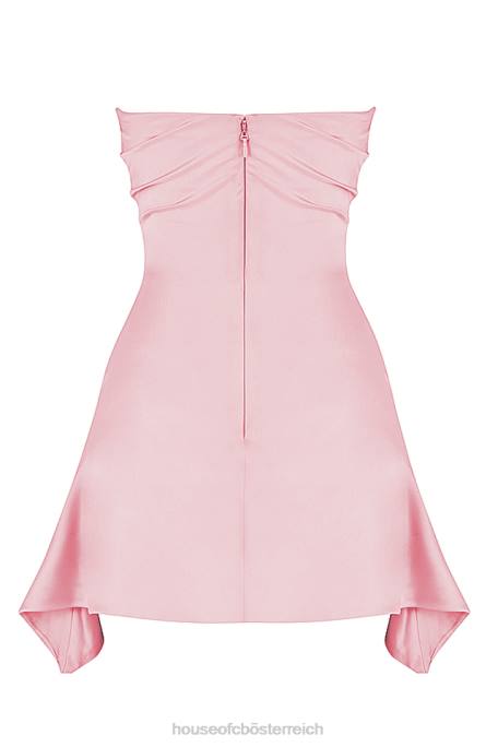 House of CB Kleidung Z26T403 Jasmine Rose Pink drapiertes trägerloses Korsettkleid