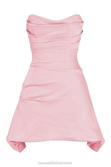 House of CB Kleidung Z26T403 Jasmine Rose Pink drapiertes trägerloses Korsettkleid