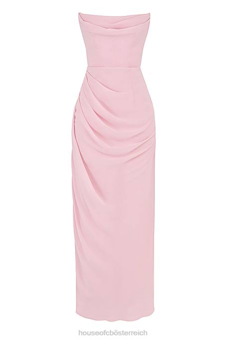 House of CB Kleidung Z26T404 Adrienne Pink Quartz trägerloses Kleid