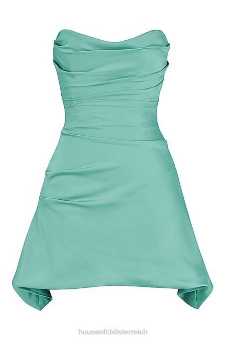 House of CB Kleidung Z26T405 Jasmine Jade drapiertes trägerloses Korsettkleid