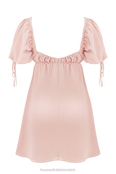 House of CB Kleidung Z26T434 Prinzessinnen-Minikleid mit rosa Quarz