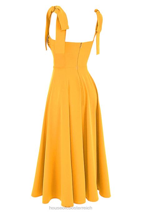 House of CB Kleidung Z26T464 Alicia Tangerine Midi-Sommerkleid