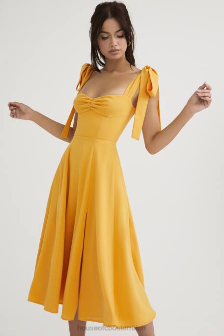 House of CB Kleidung Z26T464 Alicia Tangerine Midi-Sommerkleid