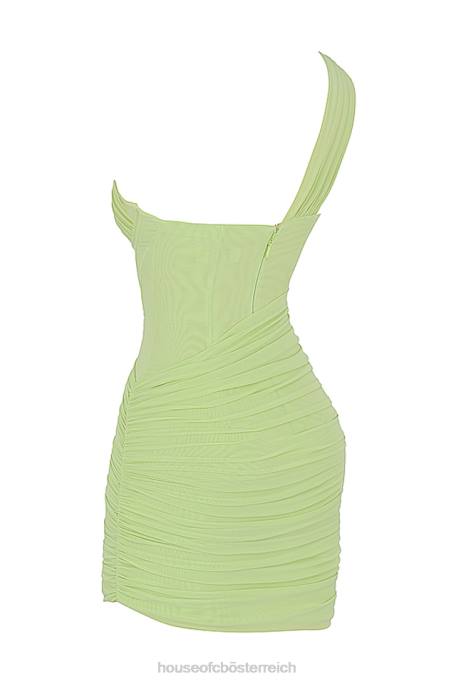 House of CB Kleidung Z26T547 Minikleid mit Clementine-Limette-Ausschnitt