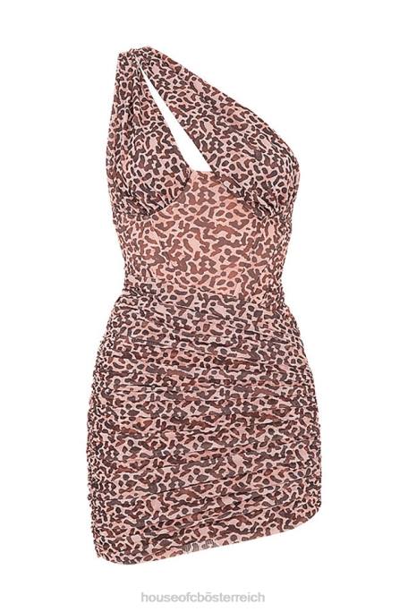 House of CB Kleidung Z26T583 Clementine-Minikleid mit Animal-Print und Cut-Outs