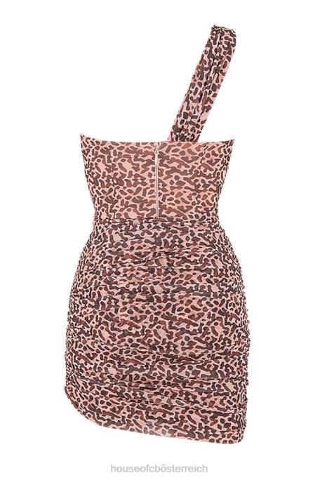 House of CB Kleidung Z26T583 Clementine-Minikleid mit Animal-Print und Cut-Outs