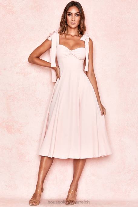 House of CB Kleidung Z26T614 Alicia erröten rosa Midi-Sommerkleid