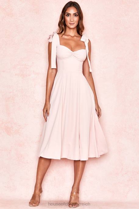 House of CB Kleidung Z26T614 Alicia erröten rosa Midi-Sommerkleid