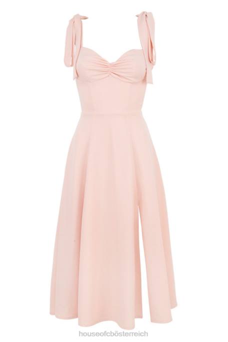 House of CB Kleidung Z26T614 Alicia erröten rosa Midi-Sommerkleid