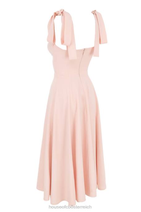 House of CB Kleidung Z26T614 Alicia erröten rosa Midi-Sommerkleid