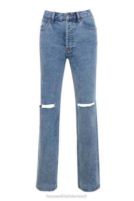 House of CB Kleidung Z26T642 Tate Blue Vintage-Jeans mit antiker Waschung