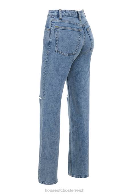 House of CB Kleidung Z26T642 Tate Blue Vintage-Jeans mit antiker Waschung