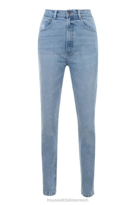 House of CB Kleidung Z26T643 Hellblaue Jeans mit hoher Taille von Bria