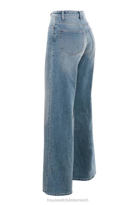 House of CB Kleidung Z26T645 Antonia-Jeans mit hoher Taille und weitem Bein