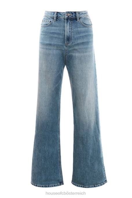 House of CB Kleidung Z26T645 Antonia-Jeans mit hoher Taille und weitem Bein