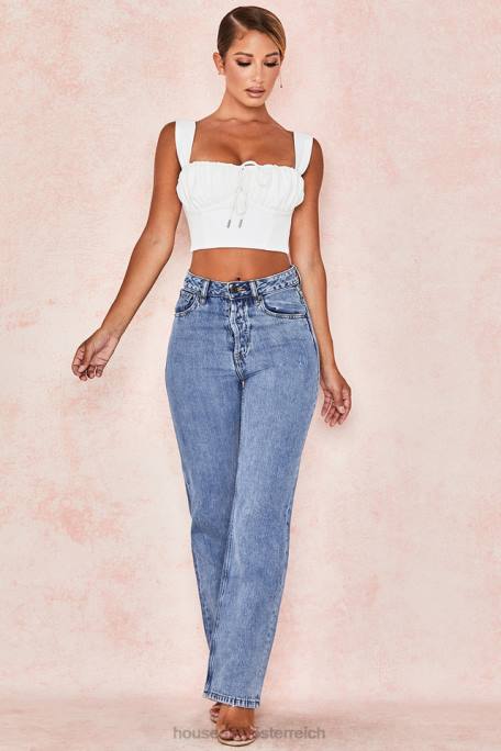 House of CB Kleidung Z26T646 Yara Vintage-Jeans mit hoher Taille