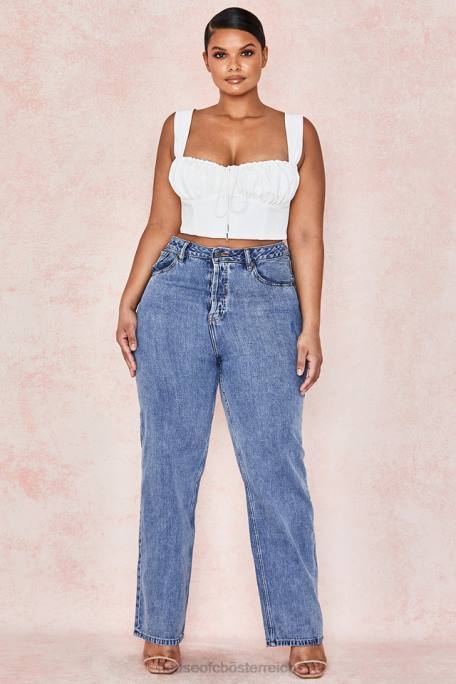 House of CB Kleidung Z26T646 Yara Vintage-Jeans mit hoher Taille