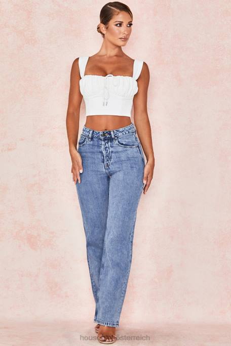 House of CB Kleidung Z26T646 Yara Vintage-Jeans mit hoher Taille