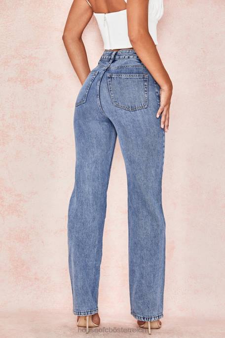 House of CB Kleidung Z26T646 Yara Vintage-Jeans mit hoher Taille