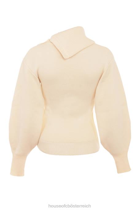 House of CB Kleidung Z26T655 Cremefarbener Adelita-Pullover aus Kaschmirmischung