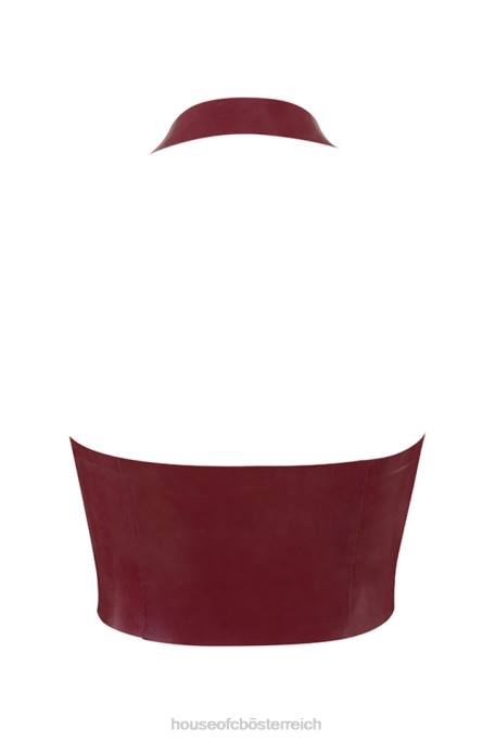 House of CB Kleidung Z26T681 Ariadne Merlot Latex-Neckholder-Top