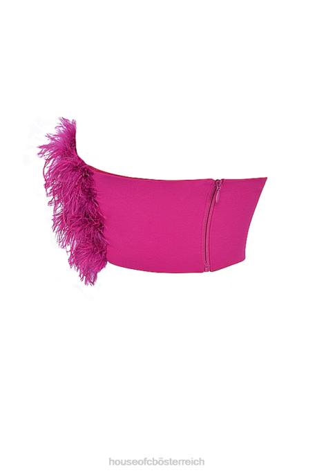 House of CB Kleidung Z26T698 Bandeau mit Fenella-Hot-Pink-Besatz