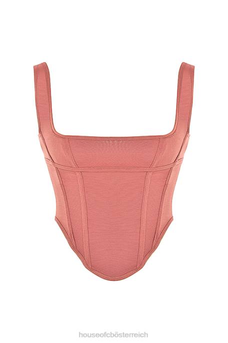 House of CB Kleidung Z26T73 Edetta Rose Mesh-Korsett