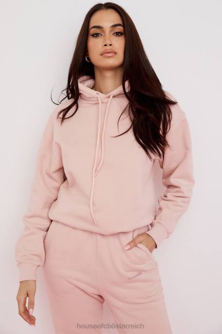 House of CB Kleidung Z26T763 Halo Blush übergroßer Kapuzenpullover