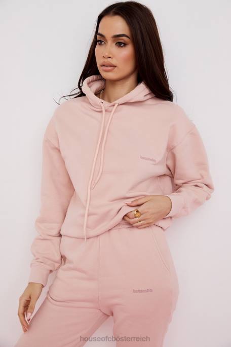 House of CB Kleidung Z26T763 Halo Blush übergroßer Kapuzenpullover