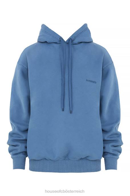 House of CB Kleidung Z26T764 Halo Azure übergroßer Kapuzenpullover