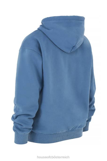 House of CB Kleidung Z26T764 Halo Azure übergroßer Kapuzenpullover