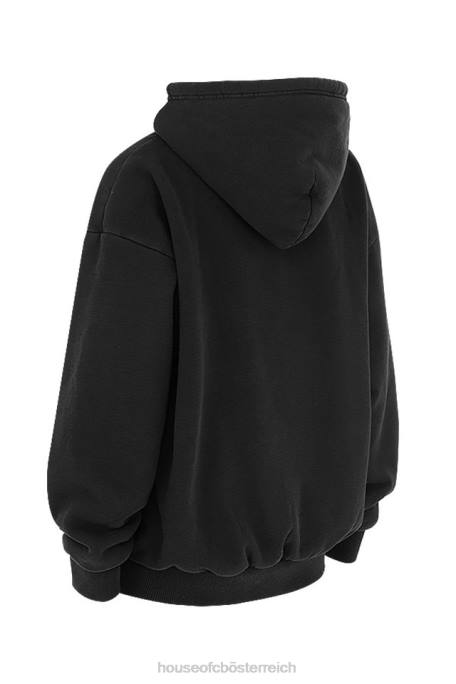 House of CB Kleidung Z26T768 Storm Ink Kapuzenpullover mit durchgehendem Reißverschluss