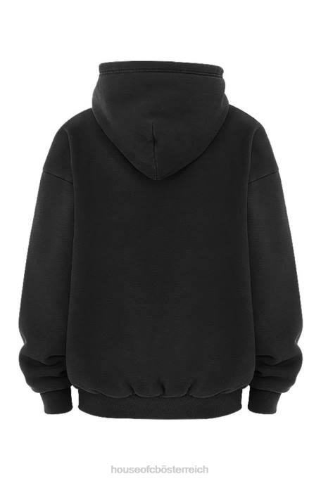 House of CB Kleidung Z26T768 Storm Ink Kapuzenpullover mit durchgehendem Reißverschluss