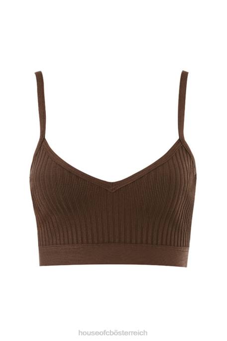 House of CB Kleidung Z26T776 Evie Bandage-Bralette in Schokoladenbraun